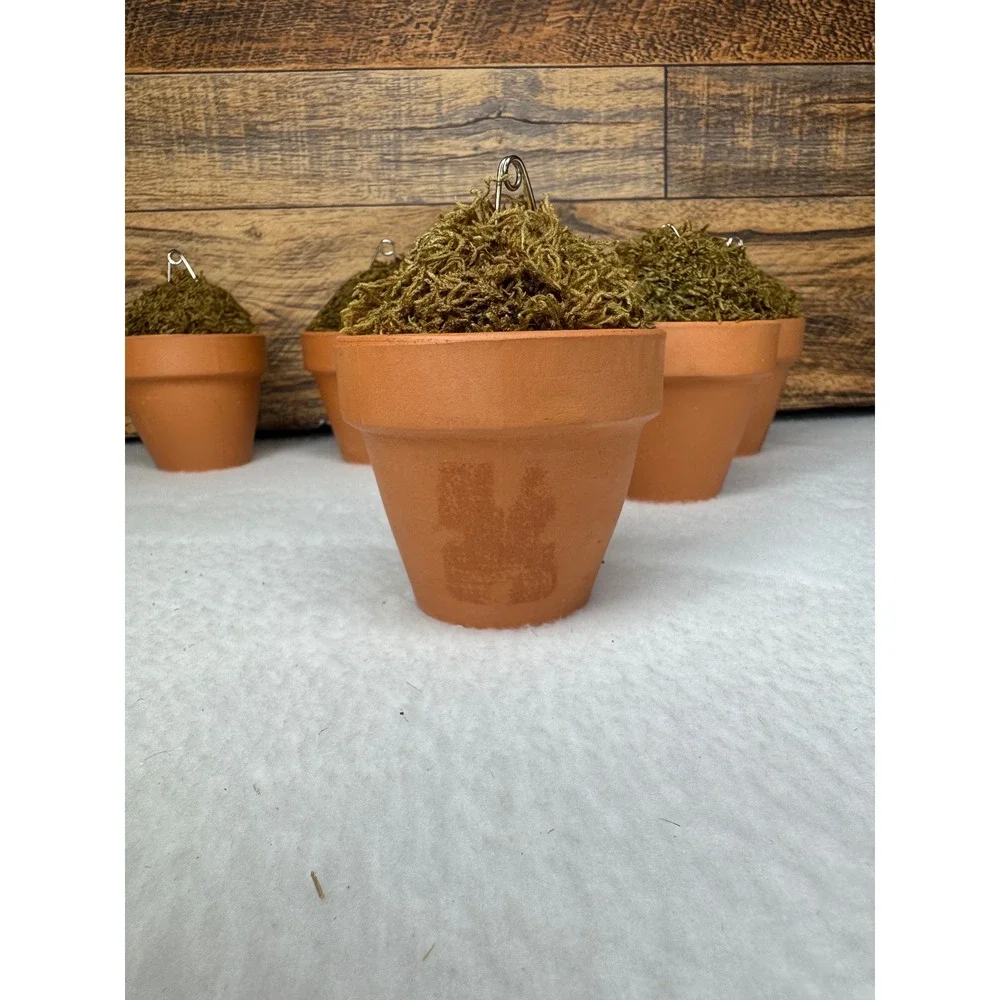Pottery Barn Williams Sonoma Moss Topiary Place Card Holders Set of 6 Terracotta